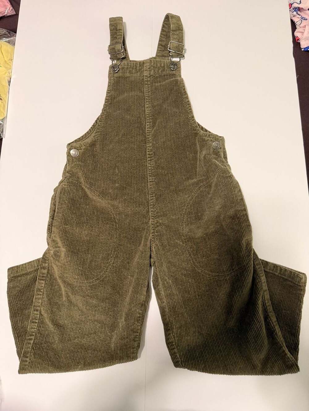 Zara Kids Corduroy Overalls Olive Green